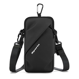 Tfo sports arm bag multi-functional running mobile phone storage bag fitness wrist arm sleeve casual cross-body bag black