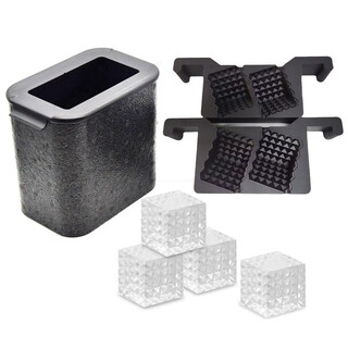 High-end transparent ice ball mold for home use 1 out of 8 whiskey square silicone ice tray bubble-free ice box 2 wave dot square mold color box packaging 4 points 5cm