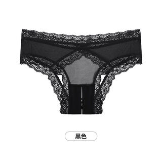 Sexy deep v thong female plump vagina one string bikini bed invisible pure lust style european and american t-pants black m80115jin jin is equal to 0.5 kg