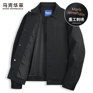 Mark huafei light luxury texture lapel jacket men's 2025 autumn new black gold embroidered commuter jacket trendy 1527n black 001 m 170