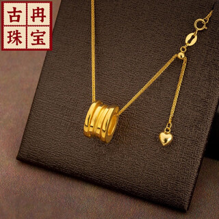 Guran 3d hard gold 999 pure gold transfer beads gold spring pendant set chain men's and women's fashion necklace pendant sf single spring pendant (excluding chain) 2.5g