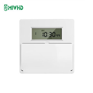 Miwhd type 86 timer switch panel wall-mounted time control switch control advertising light timer 10a white + one circuit