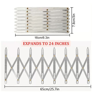 奥洛勋定制expanding sewing gauge等距可伸缩量规纽扣定位器8头窗帘等 8头