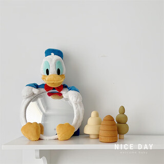 Korean ins car baby viewing mirror child safety seat special reverse rear mirror cartoon reflector blue duck duck