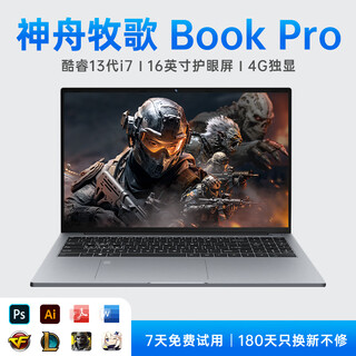 Shenzhou pastoral 2025 new intel + core i7 independent graphics portable laptop high-performance metal thin and light notebook all-round design portable business office student gaming notebook e-sports play core i7 independent graphics + play 3a masterpieces 32g large memory + 2tb ultra-fast solid state luxury gift package standard version