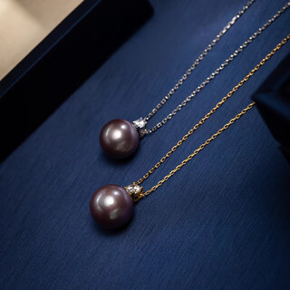 Dan pei luxury high-end 925 silver purple freshwater pearl pendant classic princess diana style jewelry light luxury gift 925 silver freshwater pearl pendant gold 12.0-13.0mm