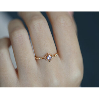 Dl 1998 fat donglai quality tanzanite ring evening star romance exquisite and compact mini princess fang tianran 925 silver necklace hong kong no. 8