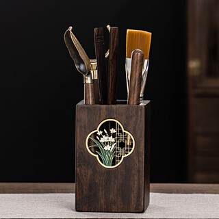 Jinpan black sandalwood tea ceremony six gentlemen set kung fu tea set accessories high-end solid wood tea needles tea clips tea knives complete tea ceremony orchid tea ceremony six gentlemen