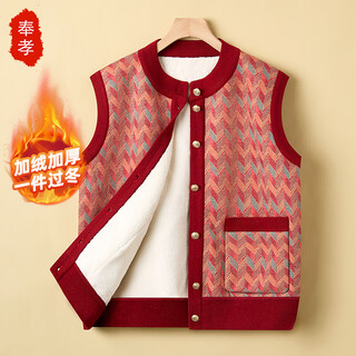Fengxiao mother's clothing autumn and winter plus velvet vest jacket 2025 new middle-aged and elderly clothes grandma and old lady vest