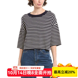 Max mara women's sweater comfortable and warm striped loose daily casual knitted simple blue one size | large