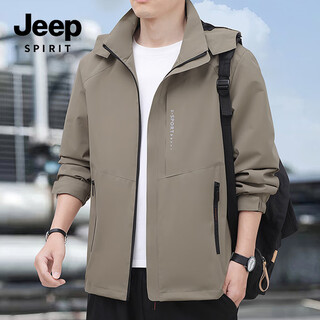 Jeep spirit jacket men's casual light business jacket men's autumn versatile men's tops 9907 camel 3xl