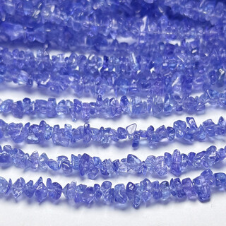 Dl 1998 fat donglai quality tanzanite bracelet natural special grade amorphous raw stone gravel diy with beads semi-finished 3-5mm 1 piece 40cm