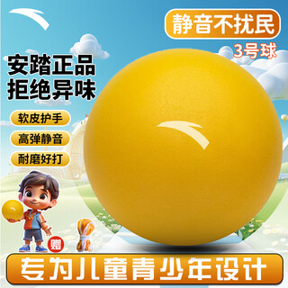 安踏（ANTA）儿童玩具球拍拍球篮球弹力球幼儿小学生室内无噪声3号静音球