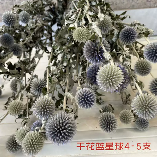 Dried flower bouquets, immortal flowers, diy flower materials, living room home flower arrangements, wheat ears, roses, gypsophila, eucalyptus leaves, dried flowers, blue planet