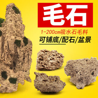 Absorbent stone raw stone wool on water stone natural rockery bonsai rockery stone landscaping stone micro landscape ornaments with stone absorbent stone powder 5jin jin is equal to 0.5 kg