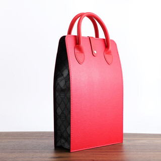 Molin red wine packaging bag box gift box gift portable handbag empty box 2-pack universal customizable logo red double soft handles