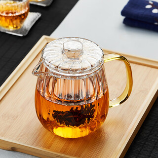 Mesni thickened glass teapot glass tea infuser filter teapot kung fu tea set