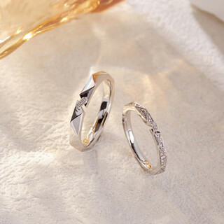 The key to true love moonlight dream weaving-pt950 platinum ring couple ring platinum diamond wedding ring niche light luxury customized engraving pt950 platinum women's ring no. 9-12 single