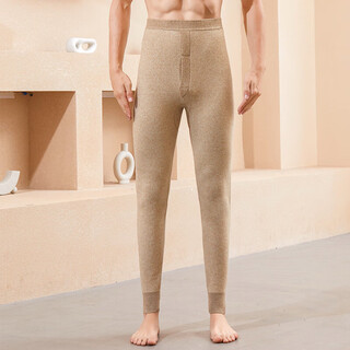 King deer business 100% pure cashmere pants men's thickened cashmere pants women's bottoming slim wool pants winter men's sesame dot mi camel 2xl pure cashmere