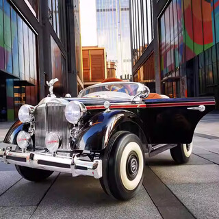 October tongxin rolls-royce children's electric car classic car for boys and girls aged 1-6 years old with remote control and can sit on four-wheeled stroller. standard equipment is painted black + 12v7a battery + hard seat + remote control 12v battery + four-wheel drive