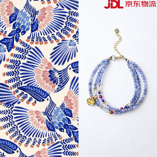 Amy s garden new product amy s garden tanzanite millet bead bracelet for women new chinese style stacking wu qingya bracelet + brand gift box
