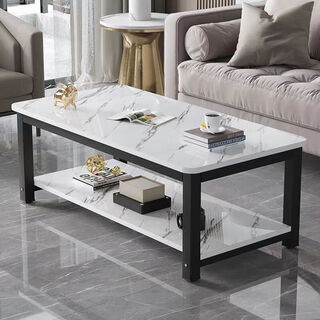 Gupujia coffee table living room household double-layer light luxury coffee table table small apartment multi-functional sofa side table modern simple small tea table