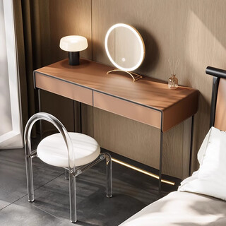 Faranka italian minimalist suspended dressing table large and small bedroom modern simple acrylic internet celebrity transparent makeup table dressing table + makeup stool 100cm dressing table