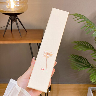 My dear hairpin gift box, storage box, jewelry box, hairpin box, chinese style packaging box, gift box, heaven and earth cover box, gift box, lotus flower fragrance single box, about 22cm*5cm