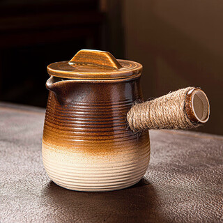 Qixuanyuan stove-cooked teapot, side-handled pot with lid, single pot utensil, household indoor high-temperature-resistant ceramic tea-making health pot