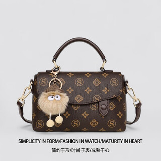 Anysmic international first-line brand bag women's bag luxury brand 2025 crossbody high-end small bag light luxury niche handbag coffee color