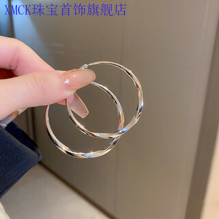 Xmck old phoenix three-layer round oval earrings exaggerated earrings niche western style european and american earrings for women silver niche twisted circle earrings 925 sterling silver