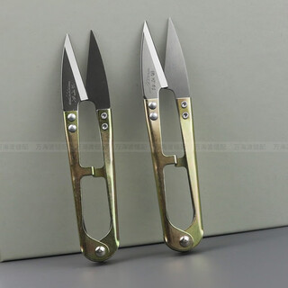 Kuai keli yarn scissors tc-805 spring u-shaped small scissors cross stitch scissors pointed clothing thread scissors 2 yellow kuai keli yarn scissors