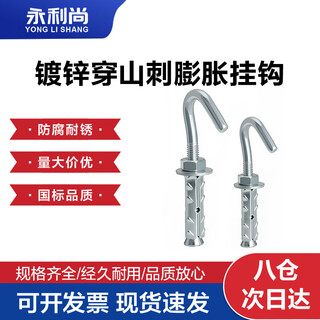 Wynn shang's ring expansion hook galvanized sheep's eye screw chandelier hook opening hook hook 8*100 (2 pieces)