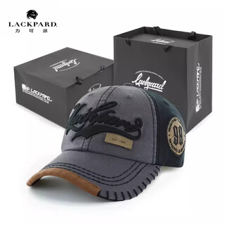 Lackpard hat men's spring and summer soft top large head circumference baseball cap enlarged and deepened to show face small large brim peaked cap black non-mesh m regular size, adjustable 56-59c