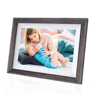 Xiaomi youpin 10-inch digital photo frame hd wifi touch screen electronic photo album wood grain edge picture frame mobile network remote 10-inch black 32g memory