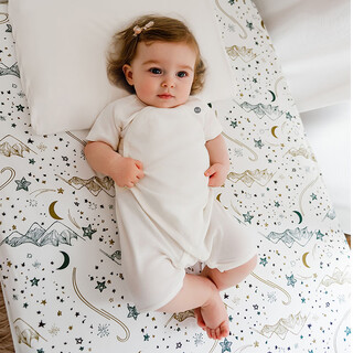 Nest designs children's fitted sheets newborn baby bedding baby fitted sheets baby bedspread sheets bamboo cotton gauze chuxue-s size (132*71cm) bamboo cotton elastic