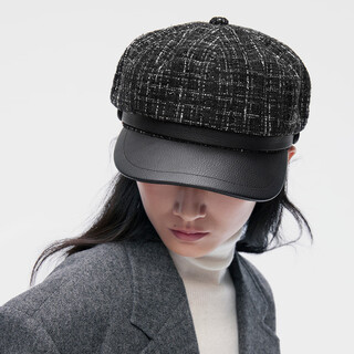 Goldlion g+ goldlion women's fashion beret windproof, warm and convenient outdoor baseball cap breathable sports hat black one size