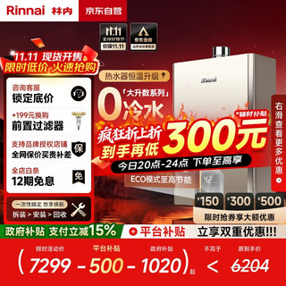 Rinnai blue whale 24l gas water heater, state subsidy, zero cold water, large water volume 24gd61r (jsq47-gd61r)