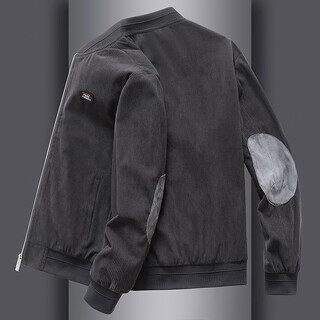 Ueteey jacket men's jacket men's 2025 autumn and winter new workwear loose middle-aged men's corduroy retro trend dark gray spring and autumn style l recommended 105-120 jin jin equals 0.5 kg
