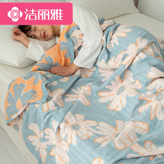 Cat category a six-layer gauze towel quilt summer nap small blanket children's baby cover blanket air conditioning blanket bed daisy orchid 150cm 200cm human towel quilt - class a mother