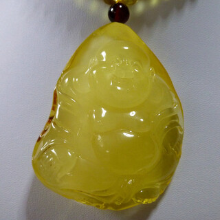 Micro-luxury boutique baltic amber beeswax half honey and half amber gold-wrapped honey buddha maitreya super domineering collection grade