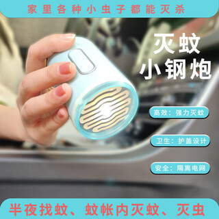South sandwich german quality mini electric mosquito swatter indoor dormitory internet celebrity electrical appliances portable mini electric mosquito swatter car living appliances insect killer artifact new customization cyan. qingchan-86