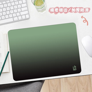 灵蛇（LINGSHE)鼠标垫 320*240*3超大高级感渐变鼠标垫极简风莫兰迪电竞办公键盘桌垫子   黑绿渐变