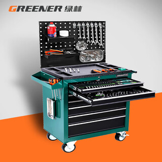 Green forest auto repair tool cart drawer hardware repair small push box multifunctional mobile heavy tool cabinet workshop use space upgrade da-24 green black + backplate package