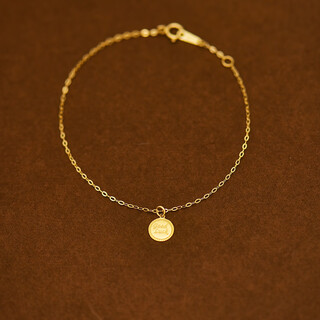 Youshu korean popular korean 14k gold plated bracelet for women personalized fashion round lettering pendant bracelet for women gifts