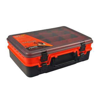 Large portable lure box multi-functional double-layer large tool box fishing gear full set storage portable fishing accessories box black and red double-layer large bait box