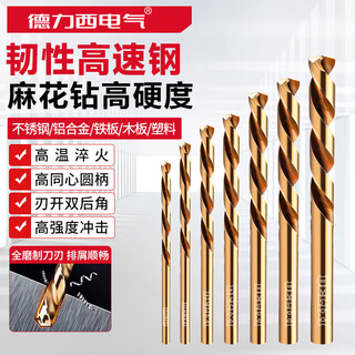 Delixi electric tungsten steel drilling special stainless steel alloy universal twist drill super-hard industrial grade drill bit 6.0mm 1 pack