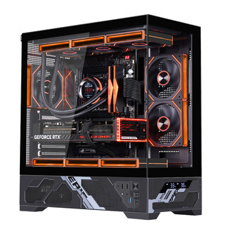 Wanjia millennium axt digital display version black gaming computer desktop case supports 360 water-cooled atx motherboard digital display 270 sea view room