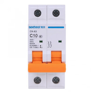 Shibei air switch small circuit breaker dz47 household air switch 1p2p3p4p air conditioning main switch 16a32a100a 2p 100a