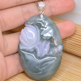 Chi ling pure 18k gold pendant buckle simple diamond melon seed buckle large jade pendant beeswax jade jade pendant clip buckle 18k gold